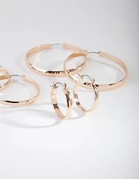 Paquet de boucles d’oreilles taille or