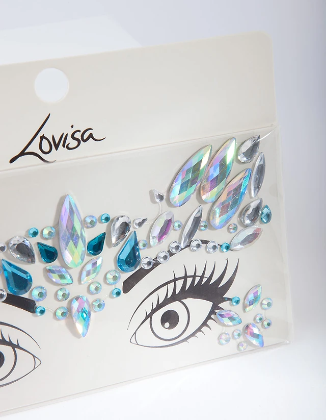 Blue Mermaid Face Jewels