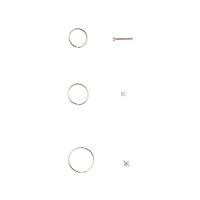 Surgical Steel Cubic Zirconia  Nose Ring 6-Pack