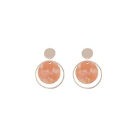 Boucles d’oreilles en disque acrylique cercle en or rose