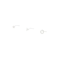 Sterling Silver Star Triangle Nose Stud Pack