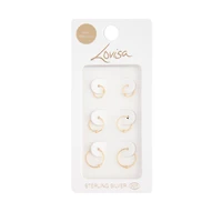 Gold Plated Sterling Silver Nose Ring Pack