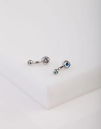 Surgical Steel Iridescent Belly Bar Pack