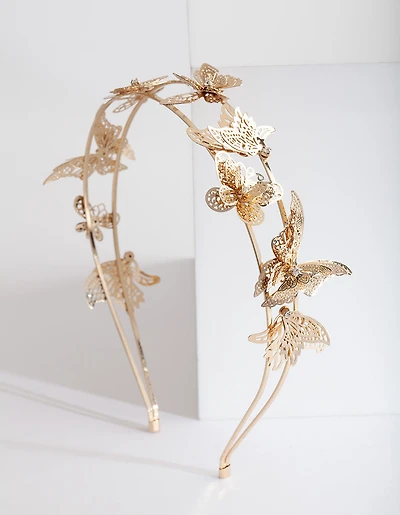 Golden Butterfly Headband