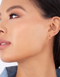 Gold Plated Sterling Silver Diamond Cut Mini Hoop Trio