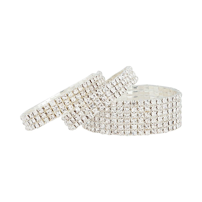Bracelet à chaîne en coupe en argent à largeur mixte