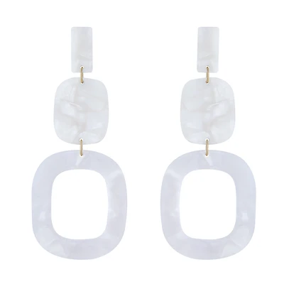 Marbled Acrylic Drop Earrings