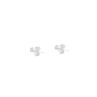 Sterling Silver Cubic Zirconia Micro Stud Earrings