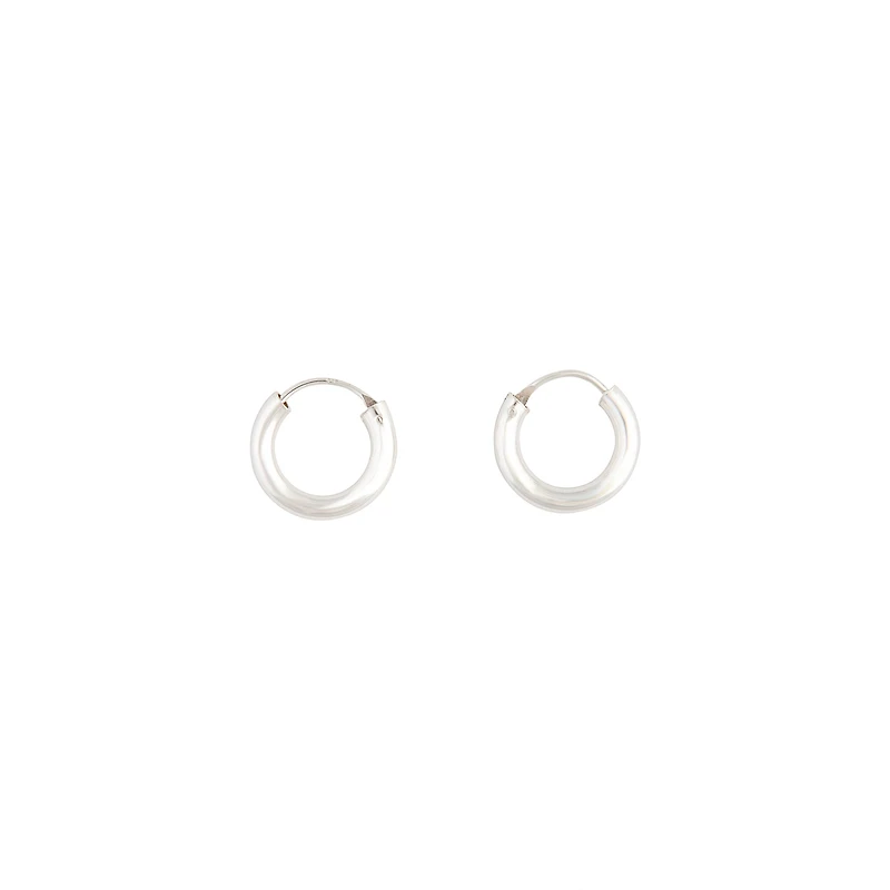 Sterling Silver Chunky Huggie Earrings