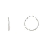 Sterling Silver Thick Hoop Earrings