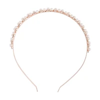 Rose Gold Pearl Diamante Headband