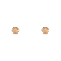 Small Seashell Gold Stud Earrings