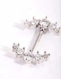 Surgical Steel Round Flower Drop Belly Ring