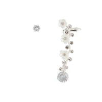 Silver Floral Ear Cuff