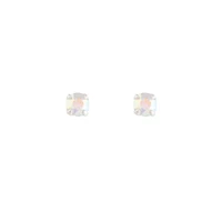 Sterling Silver Reflective Gem Earrings