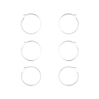 Silver Gold Gunmetal Glitter Hoop Earring Pack