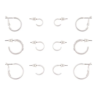 Silver Variety Hoop 6-Pack