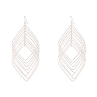 Silver Diamond Cut Drop Earrings