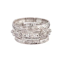 Antique Silver Stretch Bangle Pack