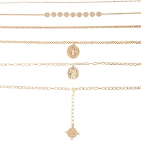 Gold Coin Chunky Choker Pack