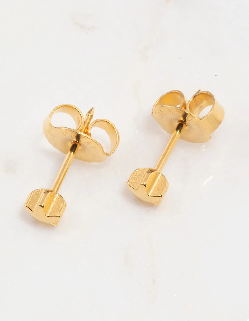 Gold 24K Star Piercing Stud 4mm