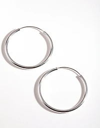 Sterling Silver Thick Hoop Earrings 30MM