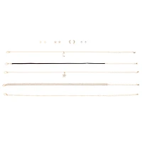 Gold Celestial Earrings & Choker Set