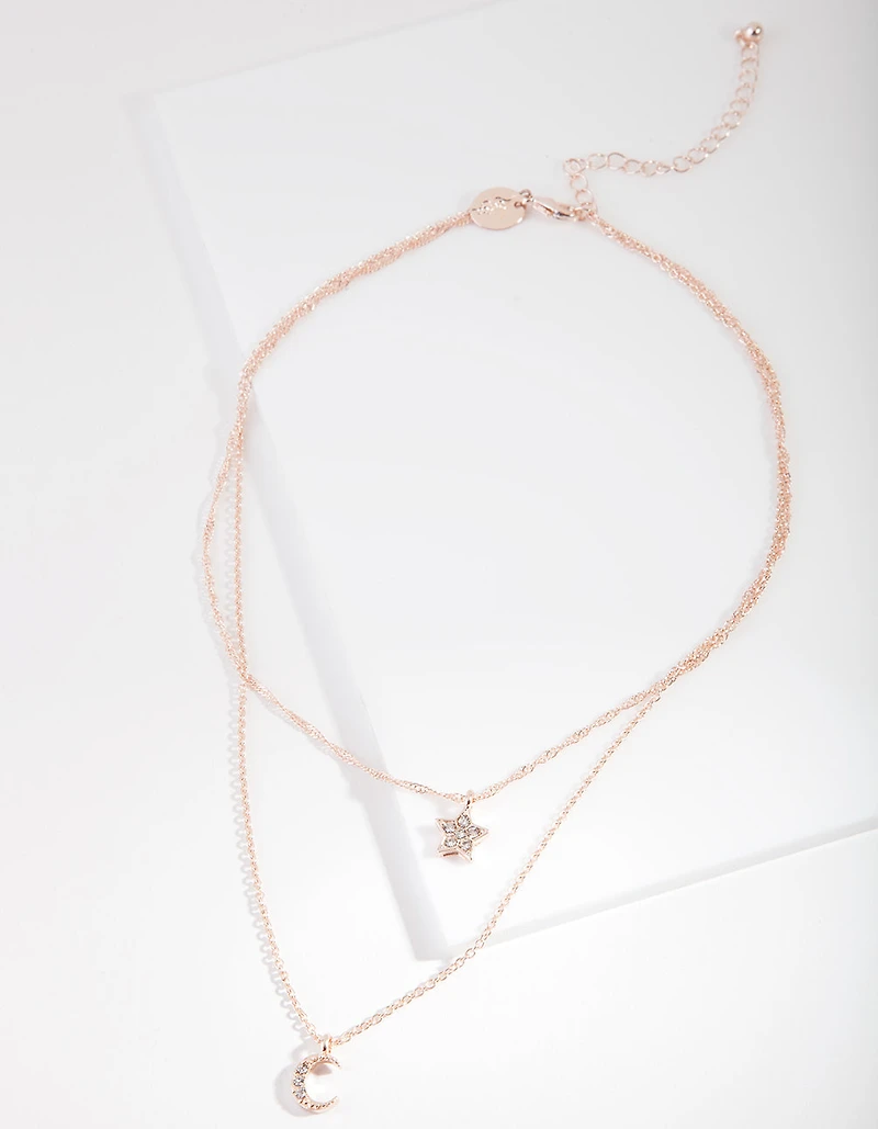 Rose Gold Starry Night Necklace