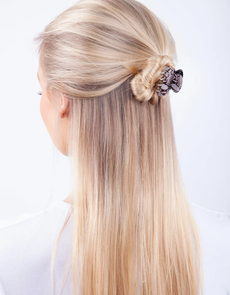 Acrylic Snake Glitter Hair Clip 4-Pack