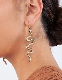 Snake Detailed Hook Earrings
