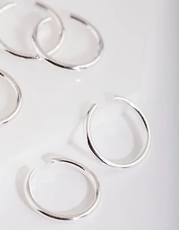 Silver Mini Faux Body Jewellery Rings