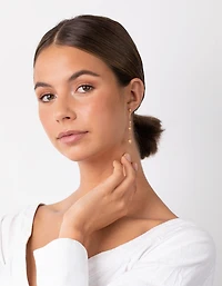 Gold Plated Sterling Silver Constellation Star Drop Earrings