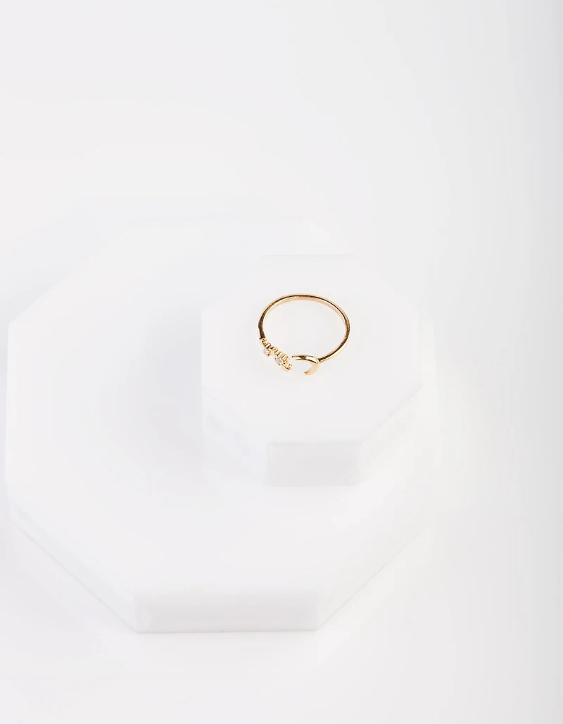Gold Plated Sterling Silver Open Celestial Ring