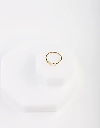 Gold Plated Sterling Silver Open Celestial Ring