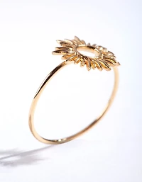 Bague Sun Burst en argent sterling plaqué or