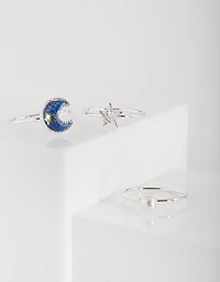 Pile d’Anneaux d’Étoile de Lune d’Argent