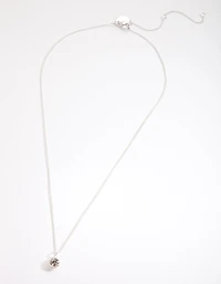Silver Circle Diamante Necklace