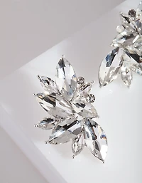 Diamante Fan Stud Earrings