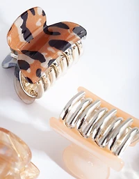 Blush Neutral Claw Clip 4-Pack