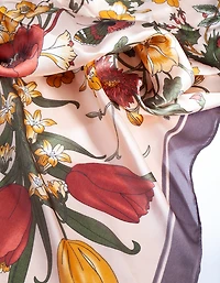 Foulard à cheveux Bandana Floral Neutre Blush