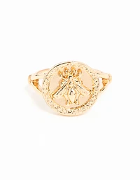Gold Bee Coin Ring
