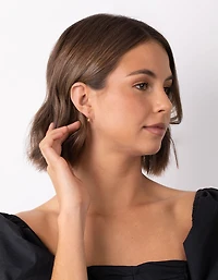 Gold Plated Sterling Silver Safety Pin Earrings