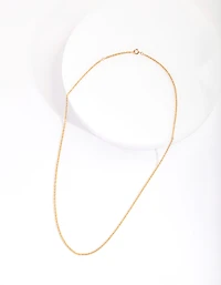 Gold Plated Sterling Silver Twist Chain Necklace