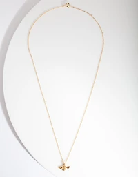 Gold Plated Sterling Silver Bee Necklace
