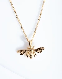 Gold Plated Sterling Silver Bee Necklace