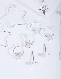 Silver Star Earring Pack