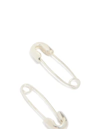 Sterling Silver Safety Pin Earrings