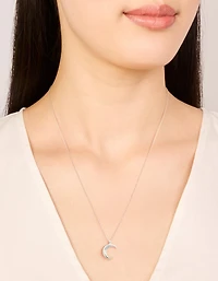 Sterling Silver Crescent Moon Necklace