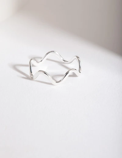 Sterling Silver Swiggle Band Ring