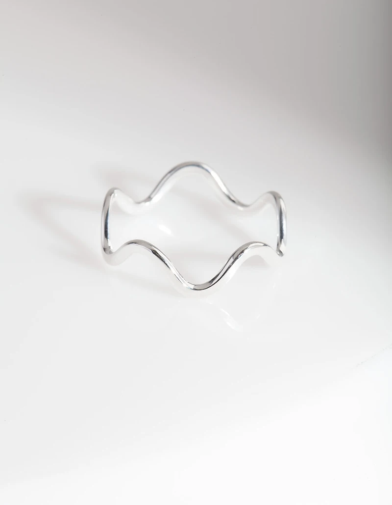 Sterling Silver Swiggle Band Ring